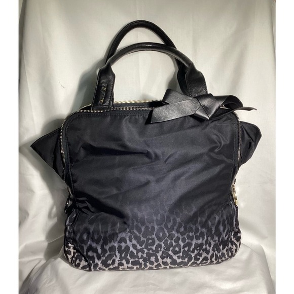 Paule Ka nylon tote bag with bow on the side handle - Picture 1 of 7